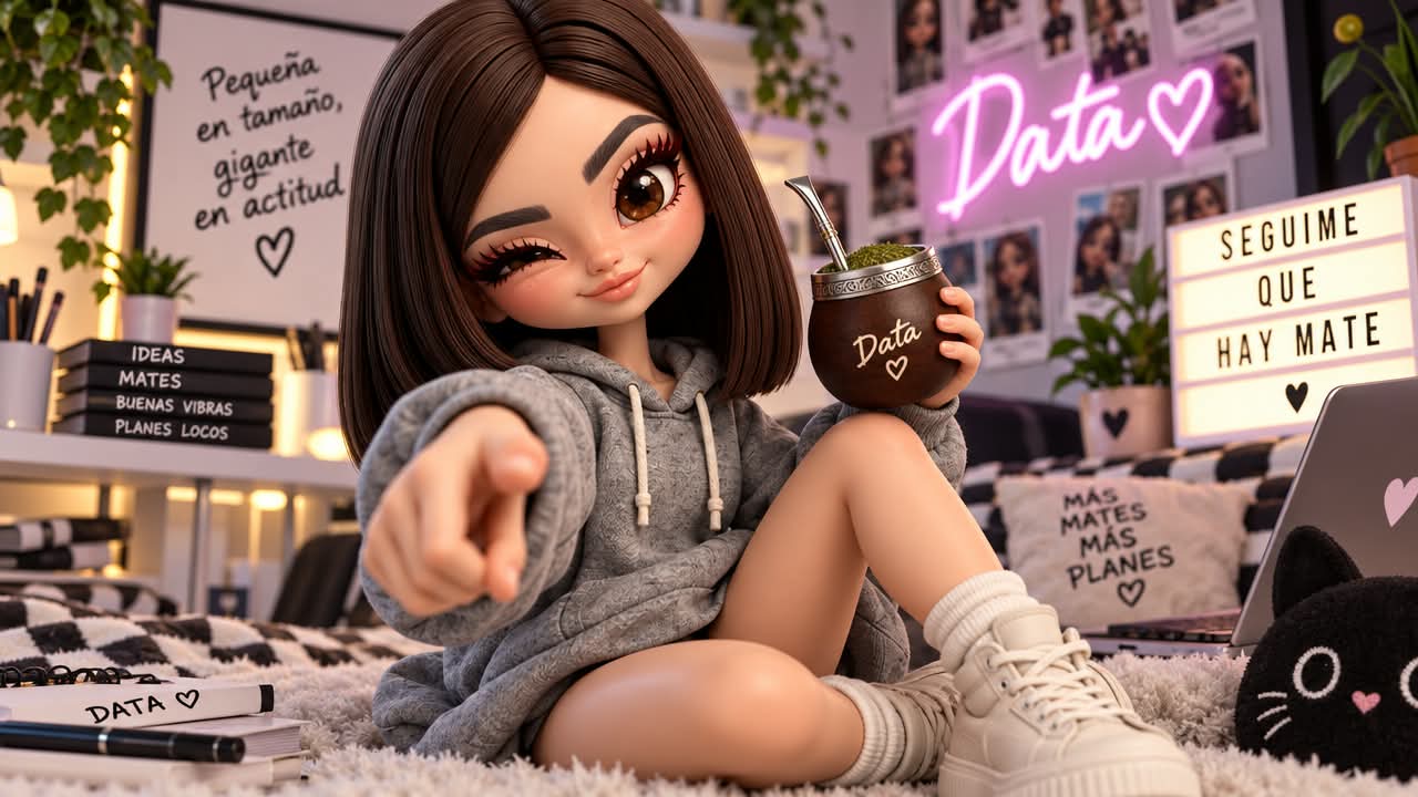 Data guiñando el ojo con un mate: seguime que hay mate